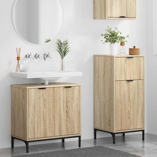  Set namje&amp;scaron;taja za kupaonicu s ladicama 2 pcs Sonoma hrast Slike