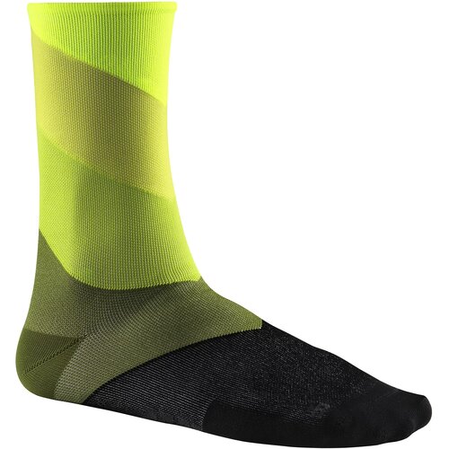 Mavic Cyklistické ponožky Graphic Stripes Safety Yellow/Cactus Cene