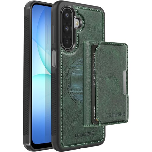 AVIZAR Magnetna torbica za Galaxy A17 z odstranljivim imetnikom kartic in stojalom, Temno zelena, (5000274138) Cene
