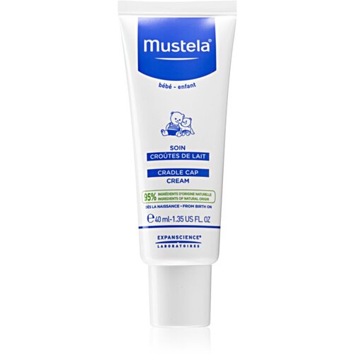 Mustela B&amp;eacute;b&amp;eacute; Cradle Cap krema protiv lju&amp;scaron;tenja kože na vlasi&amp;scaron;tu 40 ml za djecu Slike