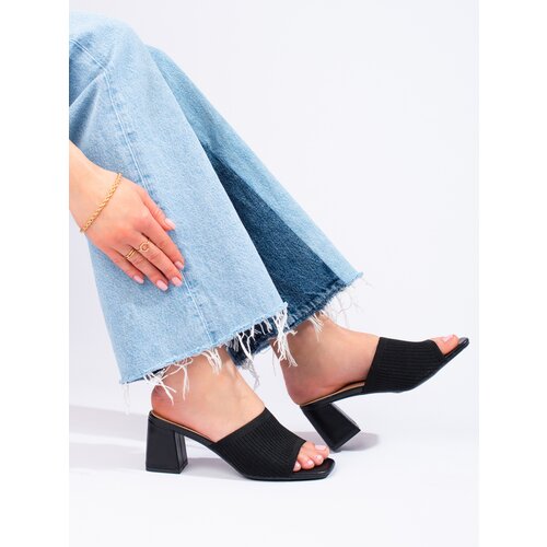 Shelvt Textile women's black flip-flops on the post Cijene