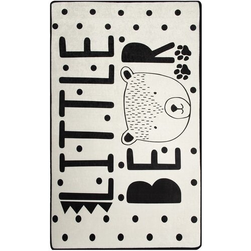Chilai crno-bijeli dječji protuklizni tepih Little Bear, 100 x 160 cm Cijene