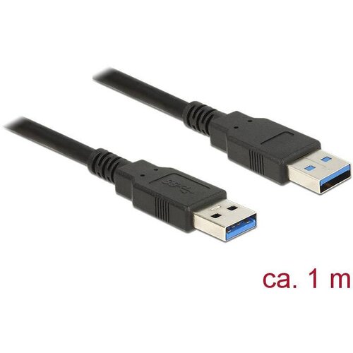 Delock USB kabel USB 3.2 gen. 1 (USB 3.0) USB-A vtič\, USB-A vtič 1.00 m črna pozlačeni konektorji 85060, (20424221) Cene