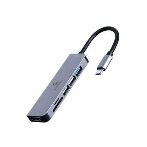 Cablexpert adapter A-CM-COMBO6-02 USB C - HDMI/3xUSB/CR Slike