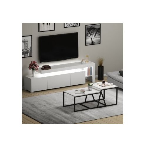 Hanah home Set TV komoda i klub stolić bijeli Cene