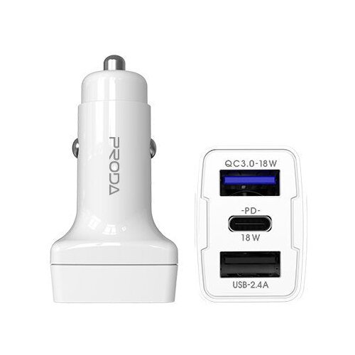  Avtopolnilec Power Delivery Quick Charge 3.0 18 W 2 x USB / USB Type-C Slike