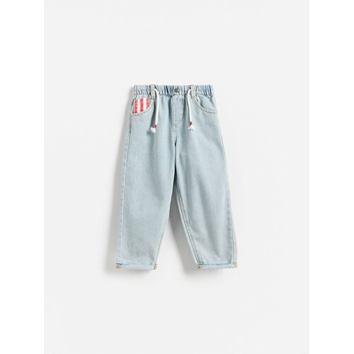 Reserved Traperice relaxed fit - plava Cene