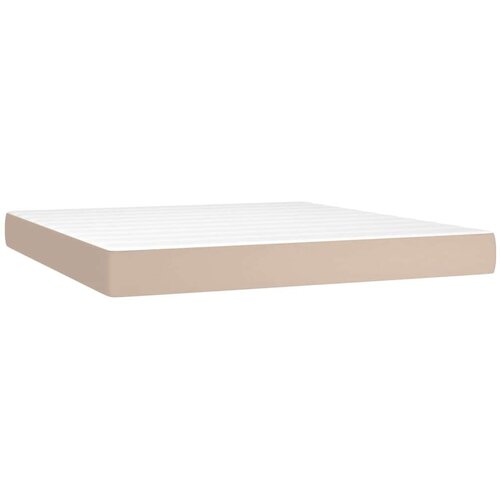 vidaXL Krevet box spring s madracem cappuccino 180x200 cm umjetna koža Cene