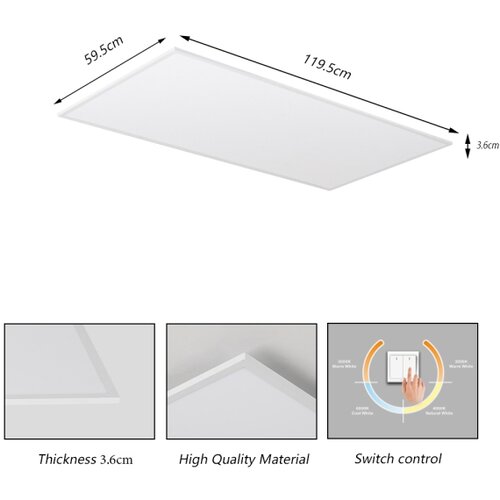  Brilagi - LED plafonsko svetlo SLIMFRAME LED/80W/230V 120x60 cm 3000/4000/6000K belo Slike