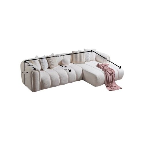 Atelier Del Sofa ugaona garnitura n line right white Slike