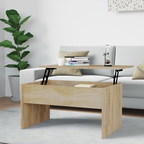 vidaXL Klubska mizica sonoma hrast 80x50,5x41,5 cm konstruiran les Cene