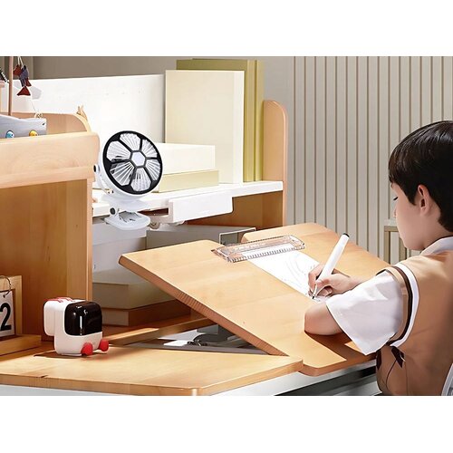  baterija. LED ventilator od 1200 mAh s usb spojnicom bijeli Slike