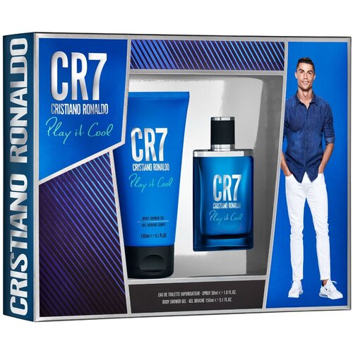 CR7 Mu&scaron;ki parfemski set Play it Cool, EDT, 50ml + Gel za tu&scaron;iranje, 150ml Cene
