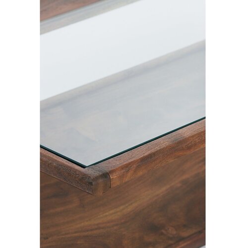 Light &amp;amp; Living Klubska mizica s stekleno mizno plo&amp;scaron;čo v naravni barvi 70x112 cm Yuki &amp;ndash; Slike