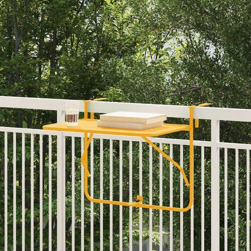 vidaXL Balkon Stol Žut Prašno Obložen Čelik Standard Cijene