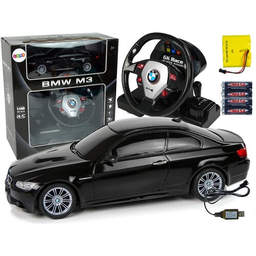  Licencirani auto na daljinsko upravljanje BMW M3 2.4G 1:18 - crni Cene
