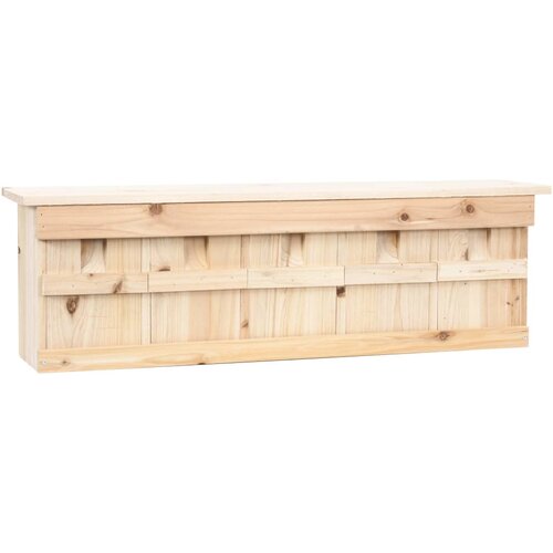  Kućica za vrapce s 5 odjeljaka 68 x 15 x 21 cm od jelovine Slike