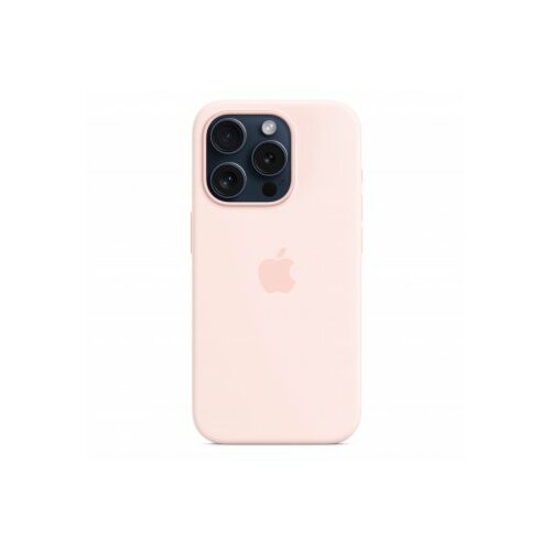 Apple iphone 15 pro silicone case with magsafe - pink mwnj3zm/a Cene