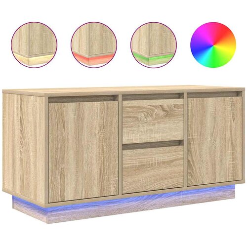 VidaXL TV ormarić s LED svjetlima boja hrasta sonome 100x41x50 cm Slike
