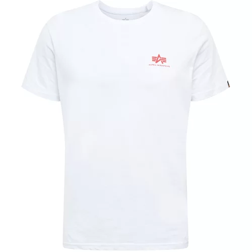 Alpha Industries Pamučna majica Backprint boja: bijela, s tiskom, 128507.178-white
