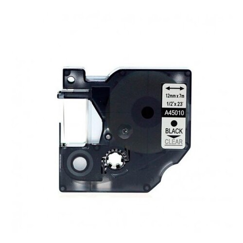 Dymo D1 45010 združljiv trak - 12 mm x 7 metrov črn/prozoren S0720500, (21404844) Cene