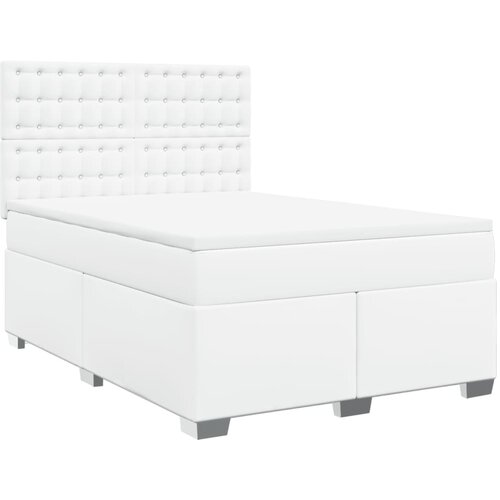 Maison Chic Box spring postelja - Vzmetna postelja z vzmetnico bel 140x200 cm umetno usnje SL23596, (21891338) Cene