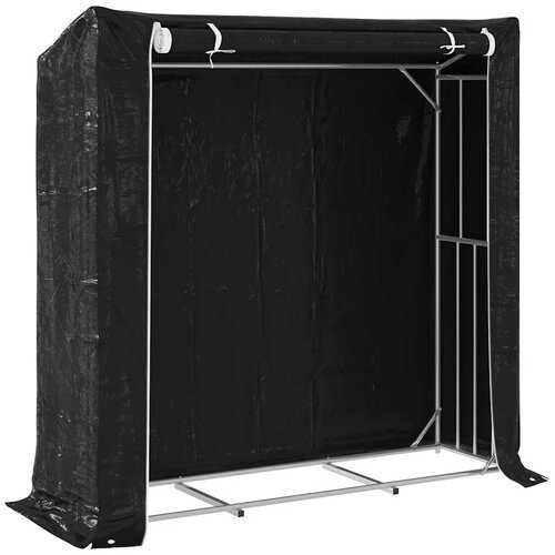vidaXL stojalo za drva z dežnim pokrovom 200x60x200 cm pocinkano jeklo, (21814756) Cene