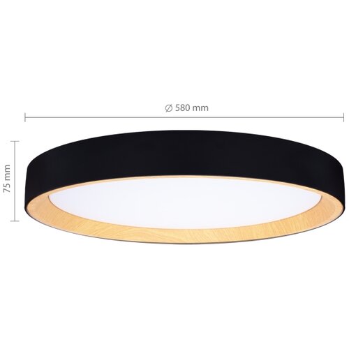  Brilagi - LED prigu&amp;scaron;iva plafonska svetiljka LARIOS LED/72W/230V crna prečnik 59 cm + daljinski upravljač Slike