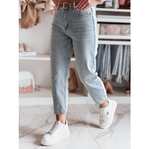 DStreet Spodnie damskie jeansowe mom fit AUREZA niebieskie Cene