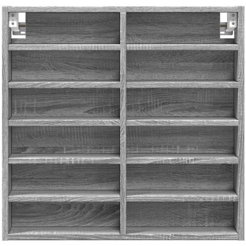  Vitrina boja sivog hrasta sonome 60x8,5x58 cm drvena Slike