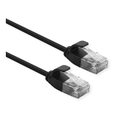 Roline UTP data center PatchCord Cat6A, slim, LSOH, crni, 0.5m ( 5225 ) Slike