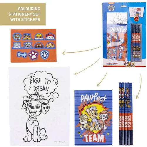 Paw Patrol STATIONERY SET COLOREABLE