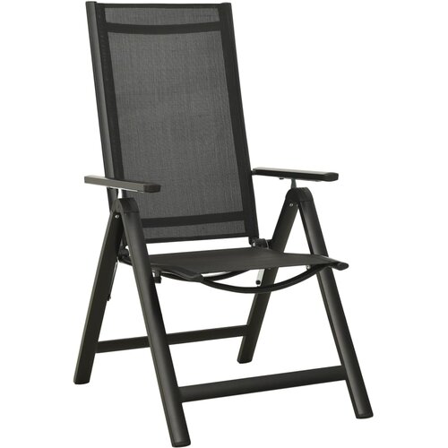 Maison Chic Zložljivi Vrtni Stoli - Stol za vrti 2 kosa tekstil in aluminij črni JS2688, (21876519) Cene