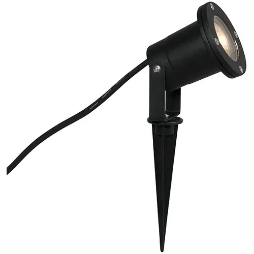 QAZQA Vrtna svetilka črna vključno s kablom in vtičem 230 cm IP65 - Basic