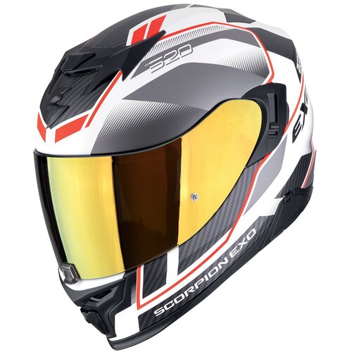 Scorpion kaciga Exo-520 evo air lena matt white silver red Slike