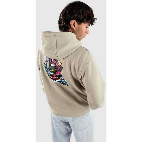 Santa Cruz Space Hand Pulover s kapuco stone grey Slike