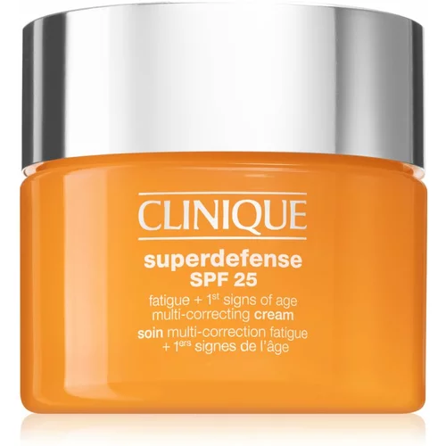 Clinique Superdefense™ SPF 25 Fatigue + 1st Signs Of Age Multi-Correcting Cream krema protiv znakova starenja za suhu i mješovitu kožu SPF 25 30 ml