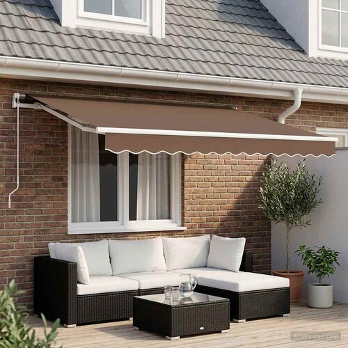  Povlačivi tende Sivosmeđa 350 x 250 cm Poliester i aluminij Cene