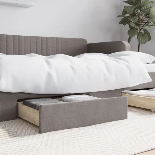 vidaXL Ladice za krevet 2 kom smeđesive konstruirano drvo i tkanina