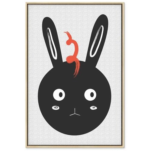  Slika - Rabbit Sees Everything (1 Part) Vertical 40x60 U prirodnom drvenom okviru Slike
