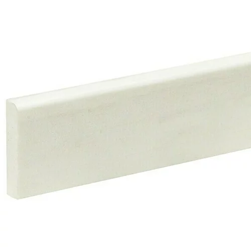 PROFILES AND MORE Podna kutna lajsna Pro Flex (Bijele boje, 2,4 m x 10 mm x 44 mm, Zaobljena s jedne strane)