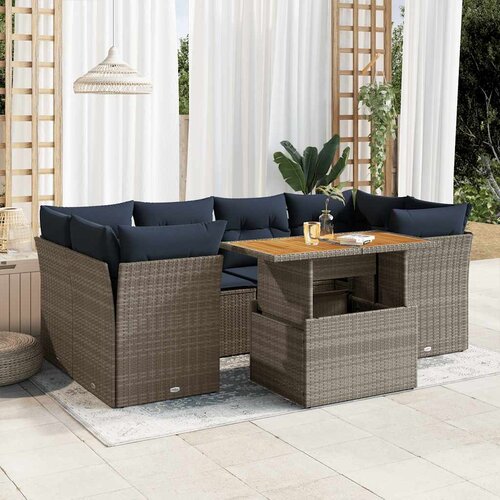 vidaXL 7-dijelni set vrtnih sofa sivi od poliratana Cijene