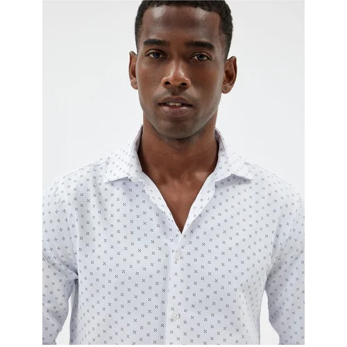 Koton Slim Fit Shirt Long Sleeve Cotton Blend