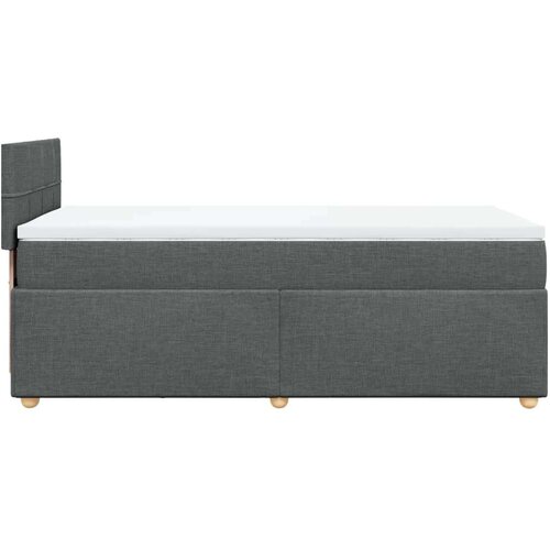 VidaXL Krevet s oprugama i madracem tamnosivi 90 x 190 cm od tkanine Slike
