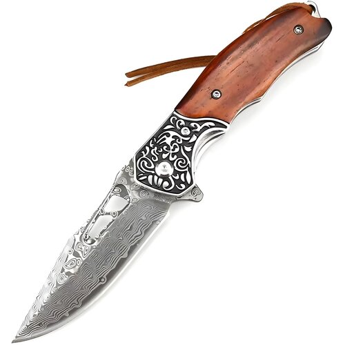  Damaskovski vanjski sklopivi nož NE-31697 - Smeđa KP31697 Slike