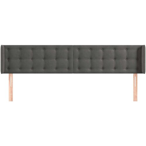  Uzglavlje s u&amp;scaron;ima tamnosivo 203x16x78/88 cm bar&amp;scaron;unasti Slike