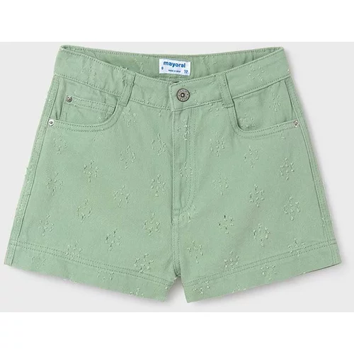 Mayoral Otroške bombažne kratke hlače zelena barva