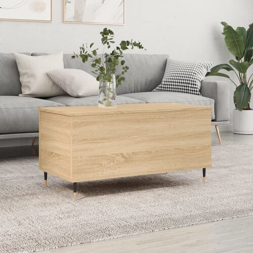  The Living Store Klubska mizica sonoma hrast 90x44,5x45 cm inženirski les - Klubska Mizica, (21502381) Slike