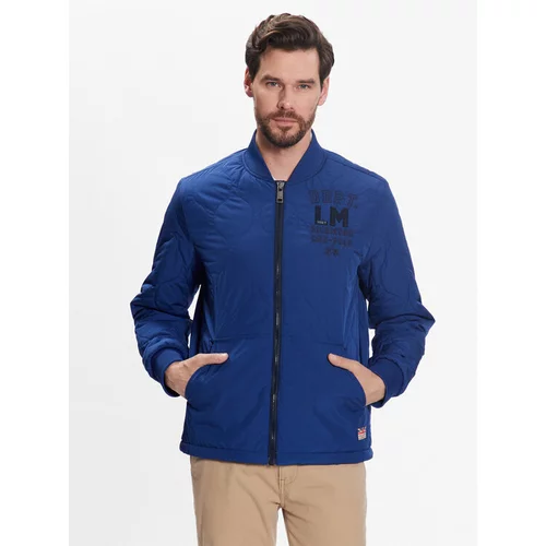 La Martina Prehodna jakna VMO300 PL028 Modra Regular Fit