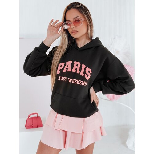 DStreet Bluza damska oversize z kapturem PARISSIA czarna Slike